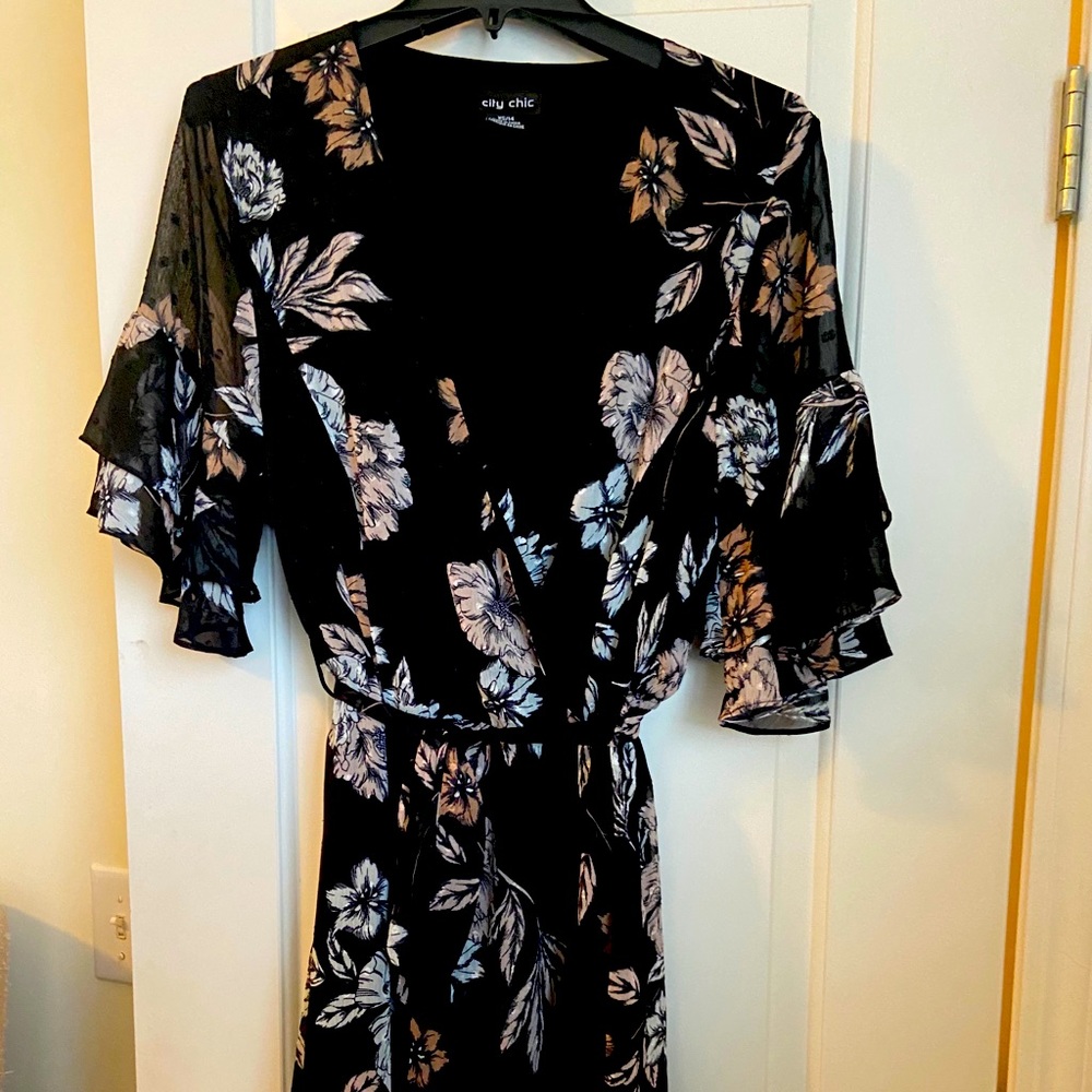 Black floral dress. From co-edition